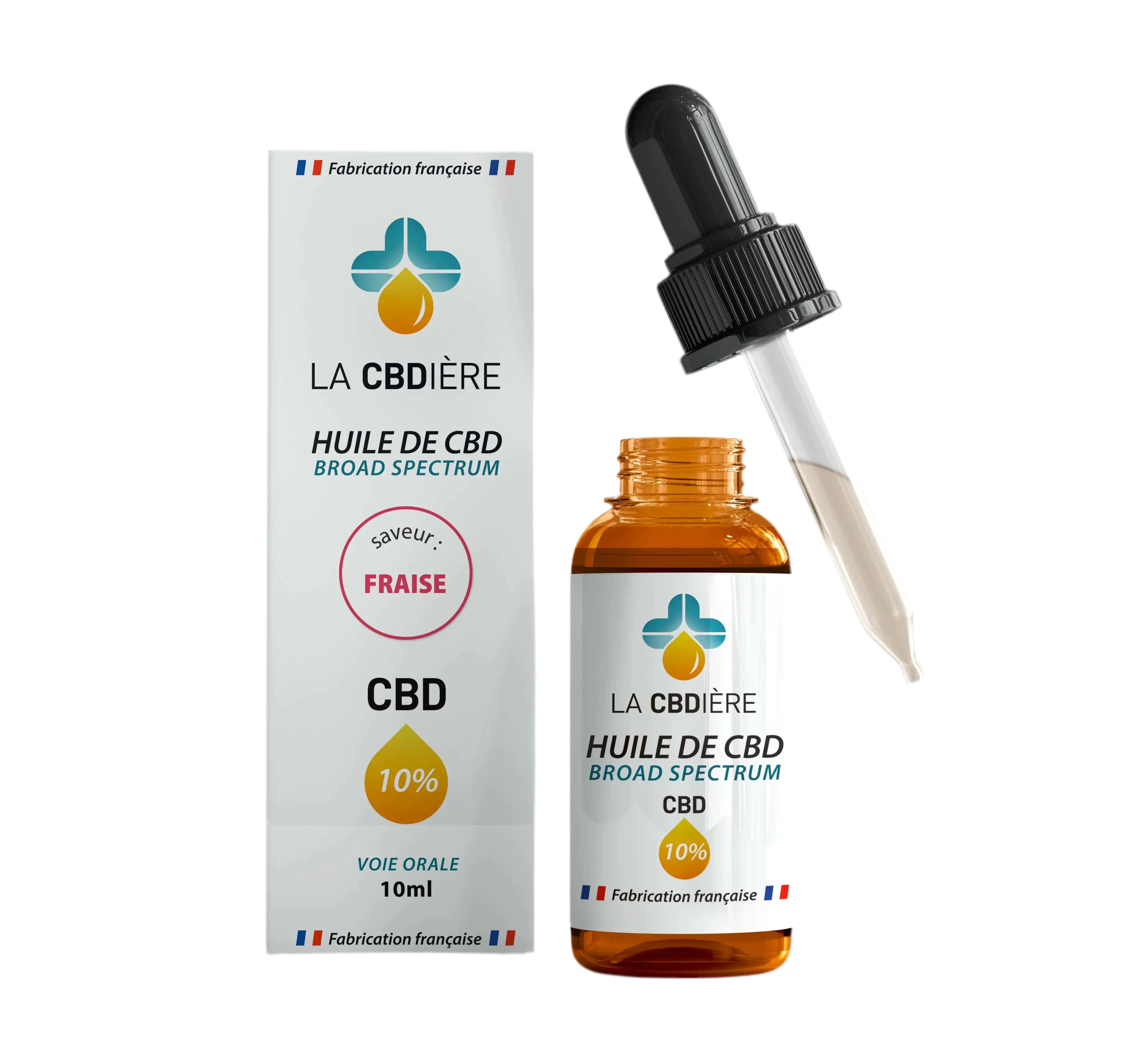 HUILE CBD - Broad Spectrum - FRAISE LA CBDIERE